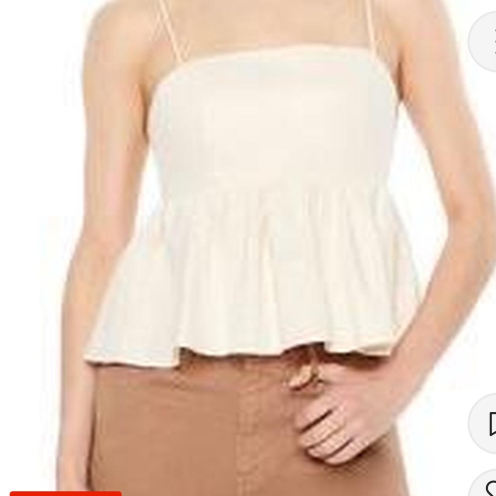 ivory peplum top